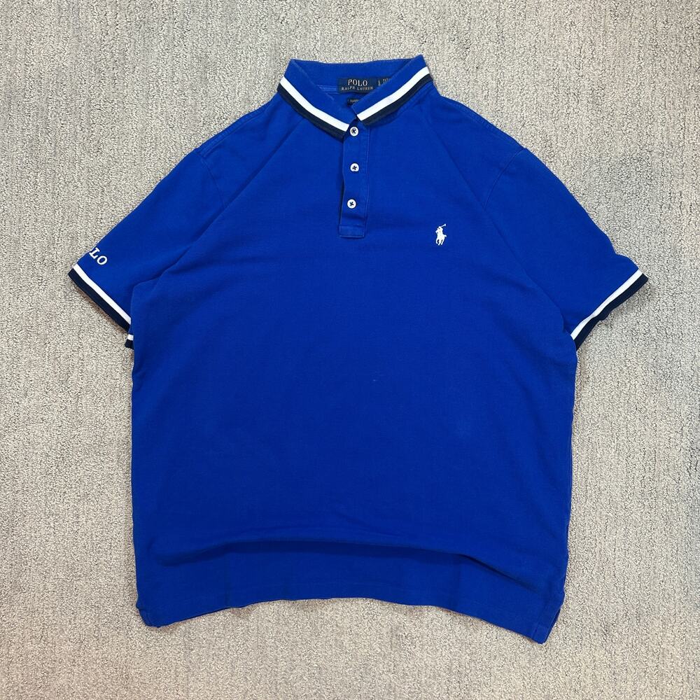 Blue Y2K Style Polo Ralph Lauren Ringer Polo